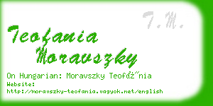 teofania moravszky business card